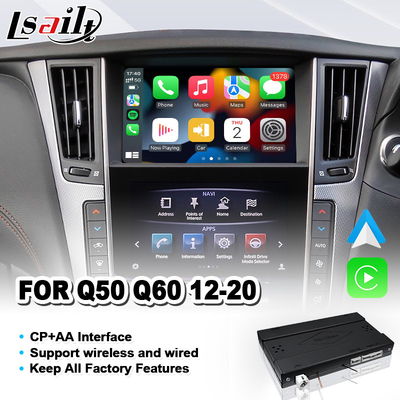 Lsailt Wireless Android Auto Carplay Interface สำหรับ Infiniti Q50 Q60 Q50s 2015-2020