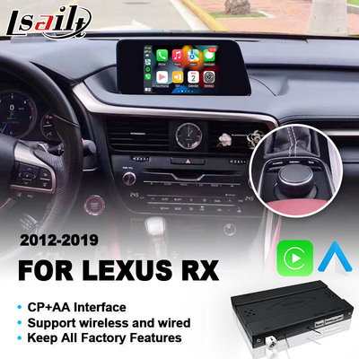 อินเตอร์เฟซ Carplay แบบไร้สายสําหรับ Lexus RX350L RX450L RX350 RX450h RX200t RX Knob Control 2016-2019