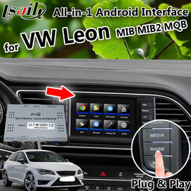 อินเทอร์เฟซมัลติมีเดีย Volkswagen 32GB Android 7.1 สำหรับ Leon Seat MQB MIB MIB2