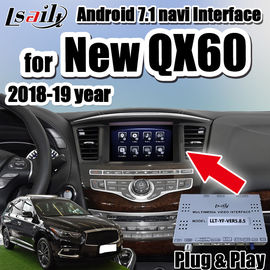 Plug &amp; Play Android 7.1 รถวิดีโออินเทอร์เฟซสำหรับ QX60 QX80 2018-2019 ปีรองรับ carplay, ADAS, youtube