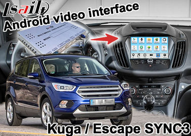 อินเทอร์เฟซวิดีโอกล่องนำทาง Android สำหรับ Kuga Escape SYNC 3 พร้อม carplay ไร้สาย androia auto