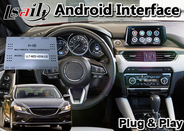 Lsaitl Android อินเทอร์เฟซวิดีโอมัลติมีเดียสำหรับ Mazda 6 2014-2020 ระบบเชื่อมต่อรถยนต์ MZD, ระบบนำทาง GPS Mirrorlink