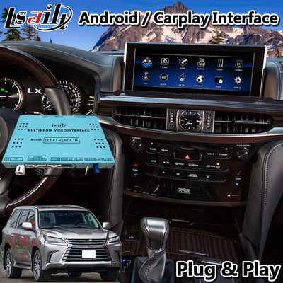 4 + 64GB Android 9.0 Carplay อินเทอร์เฟซสำหรับ Lexus LX570 GPS นำทาง YouTube HDMI