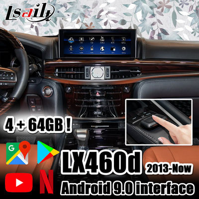 4+64GB Lexus Video Interface 6-Core PX6 Processor ทำงานด้วยจอยสติ๊กพร้อม NetFlix, YouTube, CarPlay สำหรับ LX460d LX570