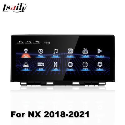 Lsailt 10.25 นิ้วนำทางสำหรับรถยนต์สำหรับ Android หน้าจอสำหรับ Lexus NX NX300 NX300h 2018-2021 gps ระบบมัลติมีเดีย