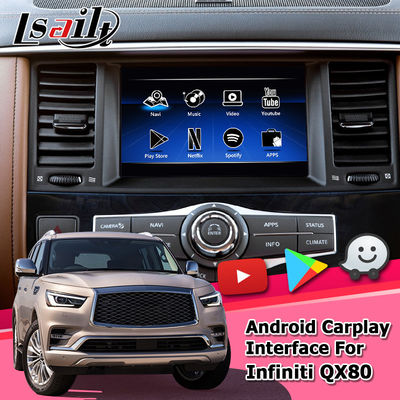 Carplay Multimedia Interface กล่องนำทาง Android อินเทอร์เฟซวิดีโอ Infiniti QX80 2018