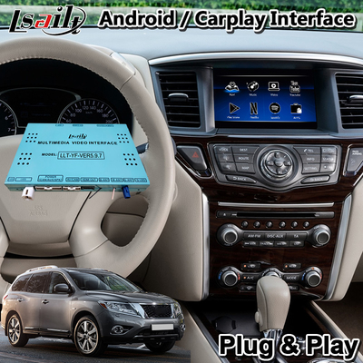Lsailt Android Carplay อินเทอร์เฟซวิดีโอมัลติมีเดียสำหรับ 2014-2018 Nissan Pathfinder R52