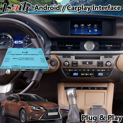 4 + 64GB Lsailt Android อินเทอร์เฟซวิดีโออัตโนมัติสำหรับการควบคุมเมาส์ Lexus ES250 2013-2018 ระบบนำทาง GPS สำหรับรถยนต์