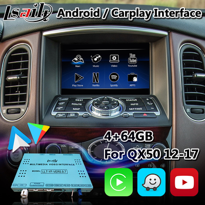 Infiniti Carplay Box, Android GPS Navigation Interface สำหรับ Infiniti QX50 พร้อมระบบ Android แบบไร้สาย