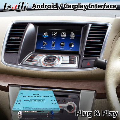 Lsailt Android Carplay อินเทอร์เฟซสำหรับ Nissan Teana J32 รุ่น 2008-2014 พร้อม GPS นำทาง Waze NetFlix วิทยุโมดูล