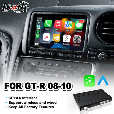 Lsailt Android Auto Carplay Interface สำหรับ Nissan GTR GT-R R35 2008-2010