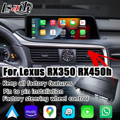 Lexus RX350 RX450h RX200t อินเตอร์เฟสการจำลองหน้าจออัตโนมัติของ Android CarPlay แบบไร้สาย