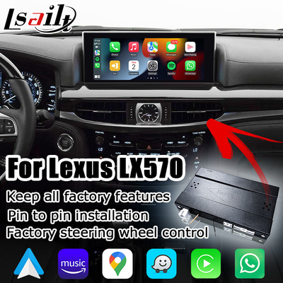 Lexus LX570 LX450d carplay ไร้สาย android auto อินเทอร์เฟซมัลติมีเดียหน้าจอมิเรอร์ Lsailt