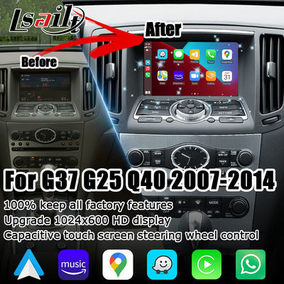 ปลั๊กแอนด์เพลย์ Infiniti G37 G25 Q40 โมดูล CarPlay ไร้สาย Android Auto กล่องอินเทอร์เฟซวิดีโอ Navihome