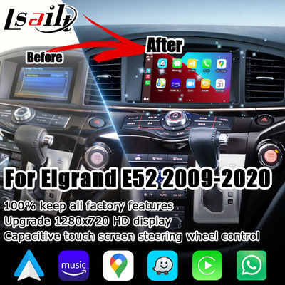 Nissan Elgrand Quest E52 IT06 carplay ไร้สาย android อัพเกรดหน้าจอสัมผัสแบบ capacitive