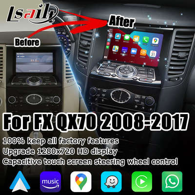 Infiniti FX35 FX50 FX37 FX QX70 IT06 อัพเกรดหน้าจอ HD ด้วย carplay ไร้สาย android auto