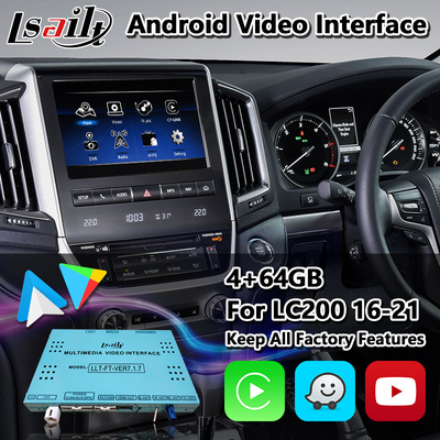 Lsailt Android Car Multimedia Carplay Interface สำหรับ 2019 Toyota Land Cruiser LC200
