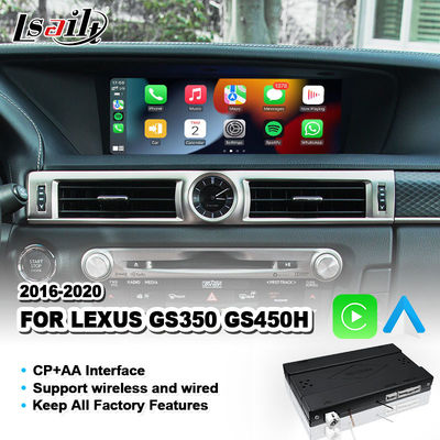Lsailt Android Auto Carplay อินเทอร์เฟซสำหรับ Lexus GS350 GS200t GS300h GS450h AWD F Sport 2016-2020
