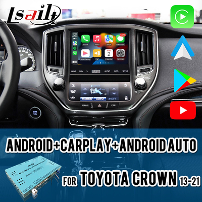 Lsailt CarPlay Android มัลติมีเดีย อินเตอร์เฟซวีดีโอสําหรับ Toyota Crown ไม่มีการติดตั้งความเสียหาย