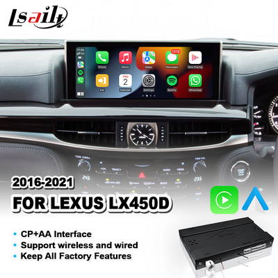 CP AA แอนดรอยด์ ออโต้ คาร์เพลย์ อินเตอร์เฟซสําหรับ Lexus LX 450d 570 570s VDJ200 J200 2016-2021
