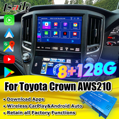 Lsailt Android CarPlay Interface สําหรับ Toyota Crown AWS210 GRS210 Athlete Majesta 2013-2017 กล่องการนําทางรถ