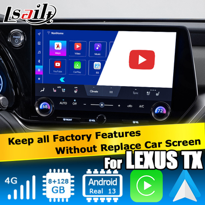 Lexus TX550h+ TX350 TX500h อินเตอร์เฟซวีดีโอ Android 13 พร้อม Octa core 2.0Ghz 8+128GB carplay