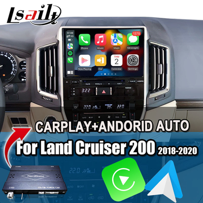 อินเตอร์เฟส CarPlay แบบไร้สายสําหรับ Toyota Land Cruiser 200 GX-R,VX-R 2018-2021 Fujitsu Head Unit With Android Auto, Linux System