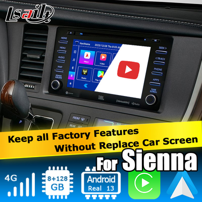แอนดรอยด์ 13 Carplay อินเตอร์เฟซวีดีโอแอนดรอยด์ ออโต้บ๊อกซ์ สําหรับโตโยต้า ซีเน่