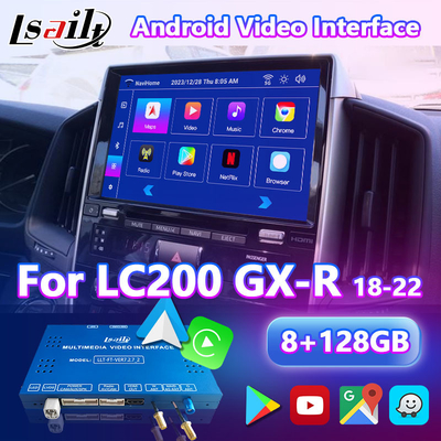 Lsailt อินเทอร์เฟซวิดีโอ มัลติมีเดีย Android สำหรับ Toyota Land Cruiser LC200 GX-R LC 200 GXR รุ่นปี 2018-2022