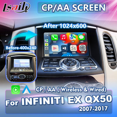 หน้าจอ Lsailt Android Auto Carplay สำหรับ Infiniti EX25 EX35 EX37 EX30d EX QX50 ปี 2007-2017