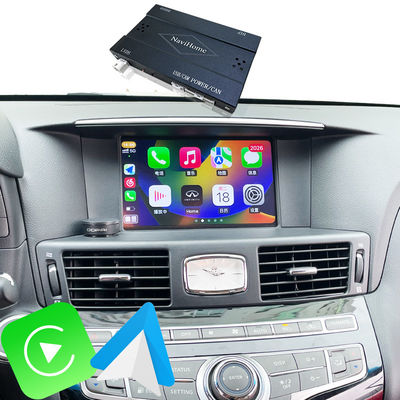 อินเทอร์เฟซ CarPlay สำหรับ Infiniti Q70 Q70L M35 M45 Fuga 2009-2019 อะแดปเตอร์ Android Auto ไร้สาย การรวมการสะท้อนหน้าจอมือถือ, อุณหภูมิ AC