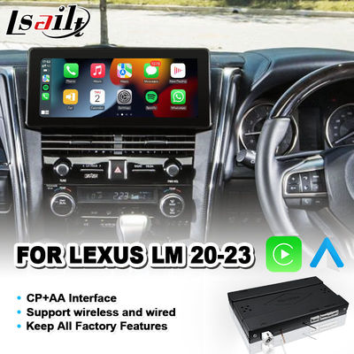 โมดูลอินเทอร์เฟซ Lsailt OEM CarPlay สำหรับ Lexus LM 350 LM300h LM350 ปี 2020-2023 หน้าจอโรงงาน Wireless Android Auto