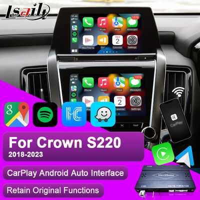 Lsailt Apple CarPlay แอนดรอยด์ ออโต้โมดูล สําหรับ Crown S220 GSW224 2018-2022 การบูรณาการ โทรศัพท์มือถือ กระจก, กล้องหลัง
