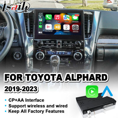 Lsailt Wireless Android Auto Carplay Interface สําหรับปี 2019 -2023 โตโยต้า อัลฟาร์ด เวลล์ไฟร์ JBL High Version