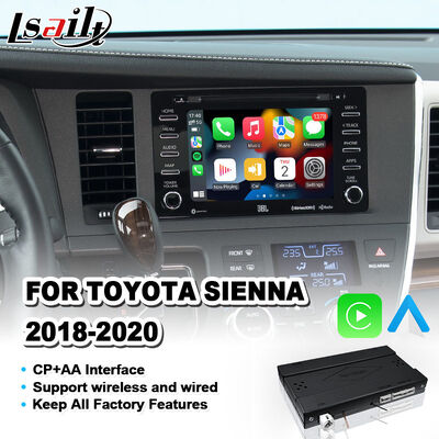 Lsailt อินเทอร์เฟซ Android Auto Carplay ไร้สายสำหรับ Toyota Sienna ปี 2018-2020