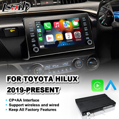 Lsailt Wireless Android Auto Carplay Interface สําหรับ โตโยต้า ฮิลุคส์ 2019