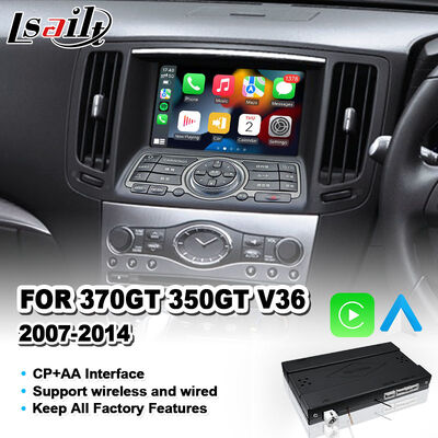 Lsailt อินเทอร์เฟซ Android Auto Carplay ไร้สายสำหรับ Nissan Skyline 370GT 350GT V36 ปี 2007-2014