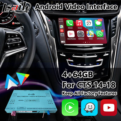 Lsailt Android Carplay Multimedia Video Interface สําหรับระบบ Cadillac CTS CUE ปี 2013-2019