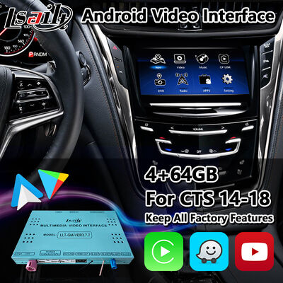 Lsailt Android GPS Navigation Video Interface สำหรับระบบ Cadillac CTS CUE ปี 2013-2019 พร้อม Carplay