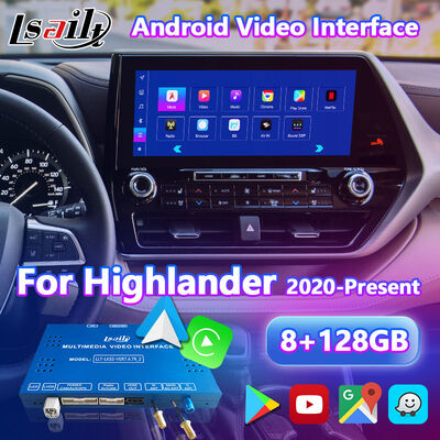 Lsailt Android Car Navigation มัลติมีเดีย อินเตอร์เฟซวีดีโอสําหรับ 2020 Toyota Highlander ปัจจุบัน
