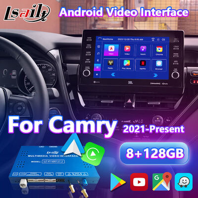 Lsailt Android Carplay Navigation Video Interface สำหรับ Toyota Camry Hybrid XSE XLE SL SE XV70 ปี 2021-2024