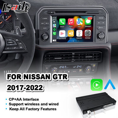 Lsailt Nissan GT-R R35 2017-2022 โมดูลอินเทอร์เฟซ CarPlay สำหรับจอ OEM ในรถยนต์ อัปเกรด Android Auto ไร้สาย