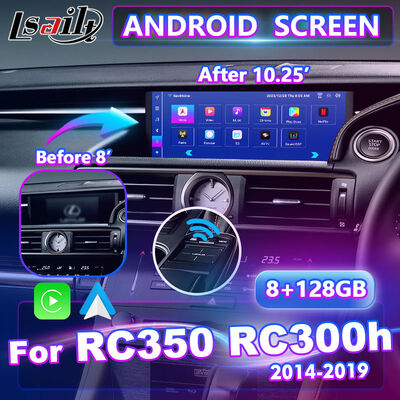 Lsailt Android Carplay มัลติมีเดียอินเตอร์เฟซจอสําหรับ 2014-2018 Lexus RC350 RC300h RC200t RC300 RCF