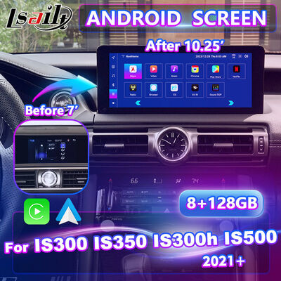 Lsailt Android Carplay มัลติมีเดีย อินเตอร์เฟซ จอสําหรับ 2020-ปัจจุบัน Lexus IS 300h IS300 IS350 IS500 IS300h