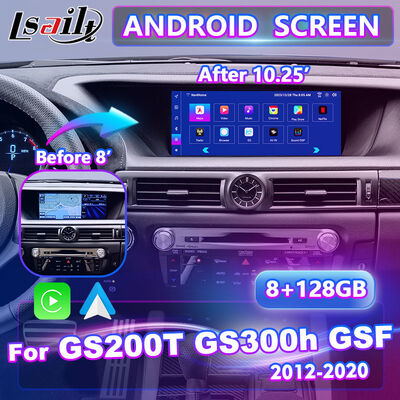 Lsailt Android CarPlayมัลติมีเดียหน้าจอสำหรับ 2012-2020 Lexus GS 200T GS300h GS250 GS350 GS450h GSF GS200t