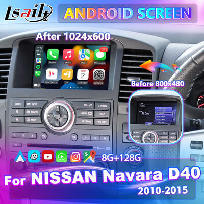 Lsailt Android Carplay มัลติมีเดียสกรีนสําหรับ Nissan Navara D40 ปี 2010-2015