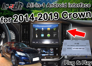 Android Auto Interface / ระบบนำทาง GPS ทำงานบน 2014-2019 Toyota Crown สร้างอินเทอร์เฟซวิดีโอ, ลิงก์กระจกโทรศัพท์, 2G RAM