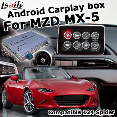 Mazda MX-5 MX5 FIAT 124 Android auto carplay Box พร้อมอินเทอร์เฟซวิดีโอควบคุมปุ่มควบคุมของ Mazda