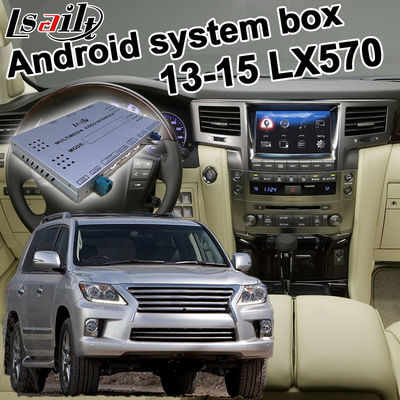 Lexus LX570 2013-2015 Android auto carplay อินเทอร์เฟซวิดีโอการนำทางกล่อง optionl carplay ไร้สาย