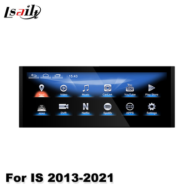 Lsailt 10.25 นิ้วรถมัลติมีเดีย Android Carplay หน้าจอสำหรับ Lexus IS350 IS200T IS300H IS250